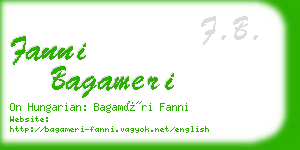 fanni bagameri business card